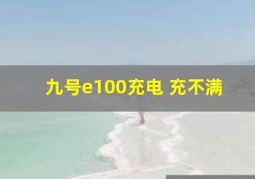 九号e100充电 充不满